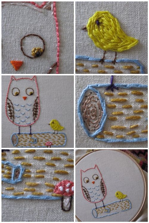 Owl embroidery